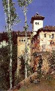 Ortega, Martin Rico y The Ladies' Tower in the Alhambra, Granada Sweden oil painting artist